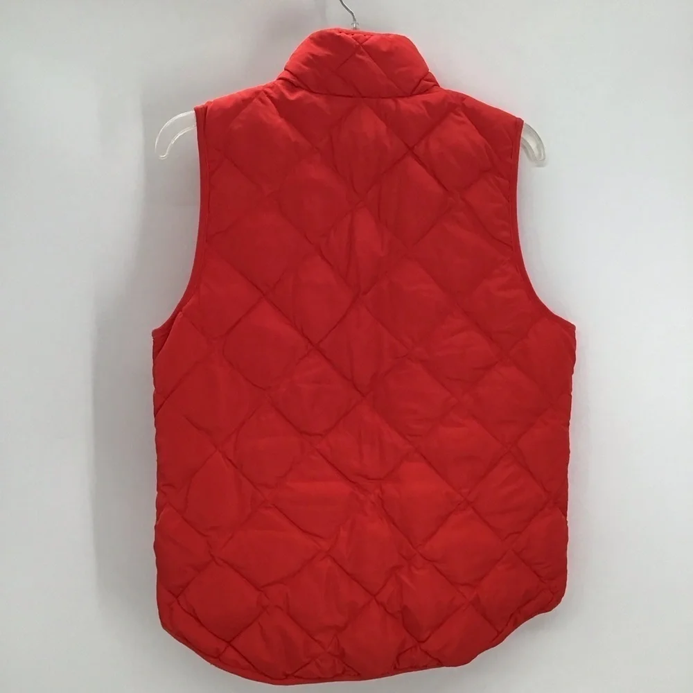Woolrich Women’s Duck Down Puffer Vest Full Zip Insulated Pockets Red Size Med